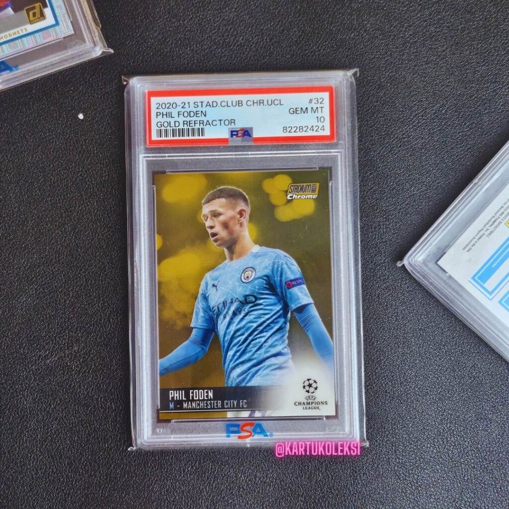 2020-21 Topps Stadium Club Chrome Foden Gold Refractor